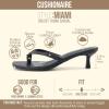 image:imageCUSHIONAIRE Miami Kitten Heels for Women  Dressy Heeled Thong Womens SandalsEbony