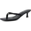 image:imageCUSHIONAIRE Miami Kitten Heels for Women  Dressy Heeled Thong Womens SandalsEbony