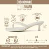 image:imageCUSHIONAIRE Miami Kitten Heels for Women  Dressy Heeled Thong Womens SandalsIvory