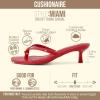 image:imageCUSHIONAIRE Miami Kitten Heels for Women  Dressy Heeled Thong Womens SandalsRuby