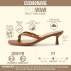 image:imageCUSHIONAIRE Miami Kitten Heels for Women  Dressy Heeled Thong Womens SandalsWhiskey