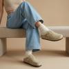 image:imageCUSHIONAIRE Rusty Genuine Leather Clogs for Women Comfortable Slip On Womens Shoes with Adjustable Buckle and Soft Memory FoamBeige