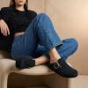image:imageCUSHIONAIRE Rusty Genuine Leather Clogs for Women Comfortable Slip On Womens Shoes with Adjustable Buckle and Soft Memory FoamBlack