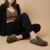 image:imageCUSHIONAIRE Rusty Genuine Leather Clogs for Women Comfortable Slip On Womens Shoes with Adjustable Buckle and Soft Memory FoamDasr Taupe