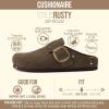 image:imageCUSHIONAIRE Rusty Genuine Leather Clogs for Women Comfortable Slip On Womens Shoes with Adjustable Buckle and Soft Memory FoamDasr Taupe