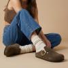 image:imageCUSHIONAIRE Rusty Genuine Leather Clogs for Women Comfortable Slip On Womens Shoes with Adjustable Buckle and Soft Memory FoamDasr Taupe