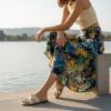 image:imageCUSHIONAIRE Voyage Cutout Strap Slides for Women Slip On Summer Flats Trendy Footwear Memory Foam Vegan Leather Comfortable Vacation Style SandalsRaffia