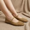 image:imageCUSHIONAIRE Weavy Squared Toe Woven Ballet Flats Shoes for Women with Memory Foam  Comfortable Mary Jane Flats for Women with Breathable Mesh Design  Wide Widths AvailableBeige Woven