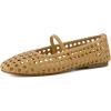 image:imageCUSHIONAIRE Weavy Squared Toe Woven Ballet Flats Shoes for Women with Memory Foam  Comfortable Mary Jane Flats for Women with Breathable Mesh Design  Wide Widths AvailableBeige Woven