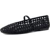image:imageCUSHIONAIRE Weavy Squared Toe Woven Ballet Flats Shoes for Women with Memory Foam  Comfortable Mary Jane Flats for Women with Breathable Mesh Design  Wide Widths AvailableBlack Woven