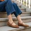image:imageCUSHIONAIRE Weavy Squared Toe Woven Ballet Flats Shoes for Women with Memory Foam  Comfortable Mary Jane Flats for Women with Breathable Mesh Design  Wide Widths AvailableCognac Woven