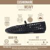 image:imageCUSHIONAIRE Weavy Squared Toe Woven Ballet Flats Shoes for Women with Memory Foam  Comfortable Mary Jane Flats for Women with Breathable Mesh Design  Wide Widths AvailableBlack Woven