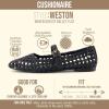 image:imageCUSHIONAIRE Weston Hand Woven Mary Jane Flats for Women Comfortable Dressy Ballet Flats with Braided Adjustable Buckle and Memory Foam CushioningBlack Woven