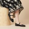 image:imageCUSHIONAIRE Weston Hand Woven Mary Jane Flats for Women Comfortable Dressy Ballet Flats with Braided Adjustable Buckle and Memory Foam CushioningBlack Woven