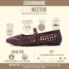 image:imageCUSHIONAIRE Weston Hand Woven Mary Jane Flats for Women Comfortable Dressy Ballet Flats with Braided Adjustable Buckle and Memory Foam CushioningBurgundy