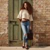 image:imageCUSHIONAIRE Weston Hand Woven Mary Jane Flats for Women Comfortable Dressy Ballet Flats with Braided Adjustable Buckle and Memory Foam CushioningBurgundy