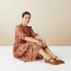 image:imageCUSHIONAIRE Weston Hand Woven Mary Jane Flats for Women Comfortable Dressy Ballet Flats with Braided Adjustable Buckle and Memory Foam CushioningCognac Woven