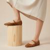 image:imageCUSHIONAIRE Weston Hand Woven Mary Jane Flats for Women Comfortable Dressy Ballet Flats with Braided Adjustable Buckle and Memory Foam CushioningCognac Woven