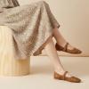 image:imageCUSHIONAIRE Weston Hand Woven Mary Jane Flats for Women Comfortable Dressy Ballet Flats with Braided Adjustable Buckle and Memory Foam CushioningCognac Woven