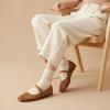 image:imageCUSHIONAIRE Weston Hand Woven Mary Jane Flats for Women Comfortable Dressy Ballet Flats with Braided Adjustable Buckle and Memory Foam CushioningCognac Woven