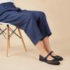 image:imageCUSHIONAIRE Weston Hand Woven Mary Jane Flats for Women Comfortable Dressy Ballet Flats with Braided Adjustable Buckle and Memory Foam CushioningNavy Woven