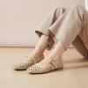 image:imageCUSHIONAIRE Weston Hand Woven Mary Jane Flats for Women Comfortable Dressy Ballet Flats with Braided Adjustable Buckle and Memory Foam CushioningWheat Woven