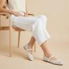 image:imageCUSHIONAIRE Weston Hand Woven Mary Jane Flats for Women Comfortable Dressy Ballet Flats with Braided Adjustable Buckle and Memory Foam CushioningWhite