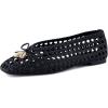 image:imageCUSHIONAIRE Witty Hand Woven Ballet Flats for Women Comfortable Pointed Toe Flat Shoes with Bow Detail and Memory FoamBlack