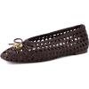 image:imageCUSHIONAIRE Witty Hand Woven Ballet Flats for Women Comfortable Pointed Toe Flat Shoes with Bow Detail and Memory FoamBrown