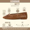 image:imageCUSHIONAIRE Witty Hand Woven Ballet Flats for Women Comfortable Pointed Toe Flat Shoes with Bow Detail and Memory FoamCognac