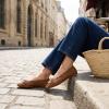 image:imageCUSHIONAIRE Witty Hand Woven Ballet Flats for Women Comfortable Pointed Toe Flat Shoes with Bow Detail and Memory FoamCognac