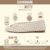 image:imageCUSHIONAIRE Witty Hand Woven Ballet Flats for Women Comfortable Pointed Toe Flat Shoes with Bow Detail and Memory FoamIvory