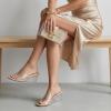 image:imageCUSHIONAIRE Womens Gloss Lucite Wedge Heel Mule Sandals Memory Foam Wide Widths AvailableClear