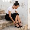 image:imageCUSHIONAIRE Womens Nila one band low block heel sandal Wide Widths AvailableBlack