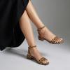 image:imageCUSHIONAIRE Womens Nila one band low block heel sandal Wide Widths AvailableLeopard