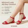 image:imageCUSHIONAIRE Womens Nila one band low block heel sandal Wide Widths AvailableRed