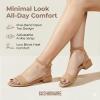 image:imageCUSHIONAIRE Womens Nila one band low block heel sandal Wide Widths AvailableTaupe