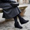 image:imageDunes Womens Zoey Wedge Bootie Soft Vegan Suede Easy SlipOn Design Memory Foam Wide Widths AvailableBlack