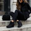 image:imageDunes Womens Zoey Wedge Bootie Soft Vegan Suede Easy SlipOn Design Memory Foam Wide Widths AvailableBlack
