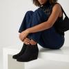 image:imageDunes Womens Zoey Wedge Bootie Soft Vegan Suede Easy SlipOn Design Memory Foam Wide Widths AvailableBlack