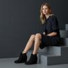 image:imageDunes Womens Zoey Wedge Bootie Soft Vegan Suede Easy SlipOn Design Memory Foam Wide Widths AvailableBlack