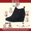 image:imageDunes Womens Zoey Wedge Bootie Soft Vegan Suede Easy SlipOn Design Memory Foam Wide Widths AvailableBlack