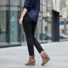 image:imageDunes Womens Zoey Wedge Bootie Soft Vegan Suede Easy SlipOn Design Memory Foam Wide Widths AvailableLeopard
