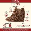 image:imageDunes Womens Zoey Wedge Bootie Soft Vegan Suede Easy SlipOn Design Memory Foam Wide Widths AvailableLeopard