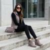 image:imageDunes Womens Zoey Wedge Bootie Soft Vegan Suede Easy SlipOn Design Memory Foam Wide Widths AvailableTaupe