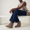 image:imageDunes Womens Zoey Wedge Bootie Soft Vegan Suede Easy SlipOn Design Memory Foam Wide Widths AvailableTaupe