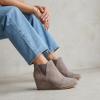 image:imageDunes Womens Zoey Wedge Bootie Soft Vegan Suede Easy SlipOn Design Memory Foam Wide Widths AvailableTaupe