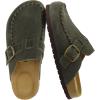 image:imageCUSHIONAIRE Canoe Genuine Suede Clogs for Women Footwear with Moc Toe Design  Casual Slip On Womens ShoesKhaki