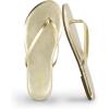 image:imageCUSHIONAIRE Cruise Lightweight Womens Flip Flops Comfortable Beach Sandals for Women with Cushioned Footbed amp Flexible Slip On DesignGold Smooth