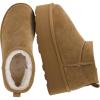 image:imageCUSHIONAIRE Hippy Womens Platform Ankle Boots  Genuine Suede Faux Fur Lining Cozy Winter SlipOn Design Comfortable Footwear with Wide Widths AvailableChestnut